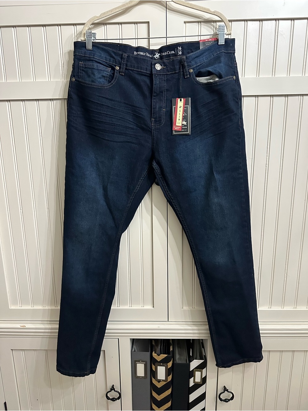 Beverly Hills Polo Club Men’s Dark Blue Slim Jeans Size 36/30